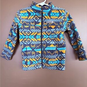 Columbia Kids' Blue and Yellow Fleece Jacket